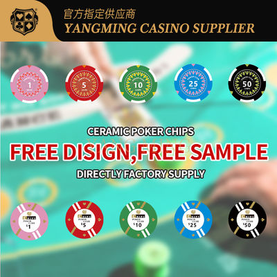 Tamamen yenilenmiş özel seramik çipler casino masa oyunları için poker çip seti
