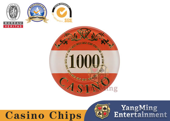 Casino Stil Numaralı Poker Chip Seti Özel Baskı Logolu Parlak Renk