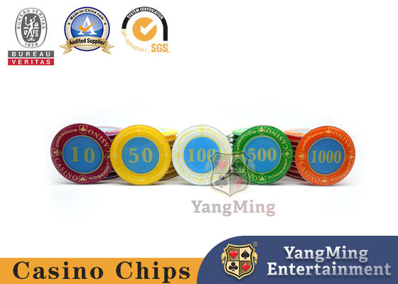 Casino Crystal Poker Chips Set Lucency Akrilik 730 PCS Alüminyum Kutusuyla Plastik Oyun Seti