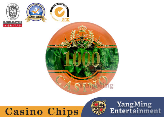 RFID UV Kil Casino Poker Chip Set 760 adet Üç Katmanlı Akrilik Kabuk Desen