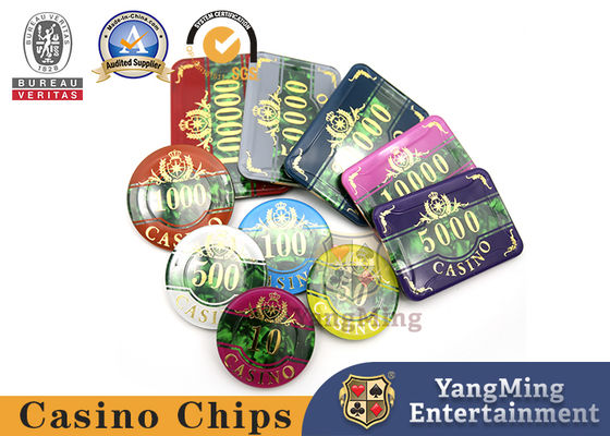 Profesyonel Özelleştirilmiş Casino Poker Chip Seti 760 adet Yuvarlak Ve Kare