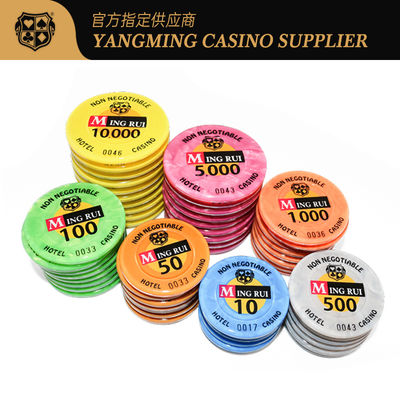 Özelleştirilmiş Renk 13.56 Mhz Rfid Poker Chips Cricular Code 45/50 / 55mm
