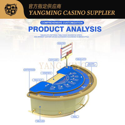 Fabrika Stokları Yarım Yuvarlak Muhafız Bar Blackjack Masası Eğlence Kulübü Poker Oyun Masası