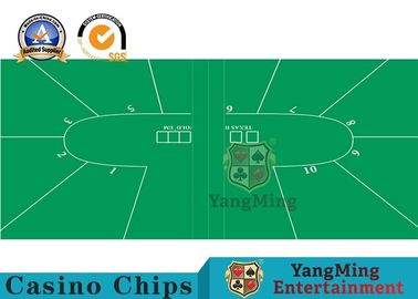 Özel Texas Holdem Casino Sınıfı Poker Masa Düzeni Keçe / Rulet Tekerleği Düzeni