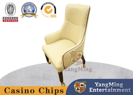 Casino Baccarat Özel Beige Lüks Otel Özel Casual Metal Pulley Yemek Sandalyesi